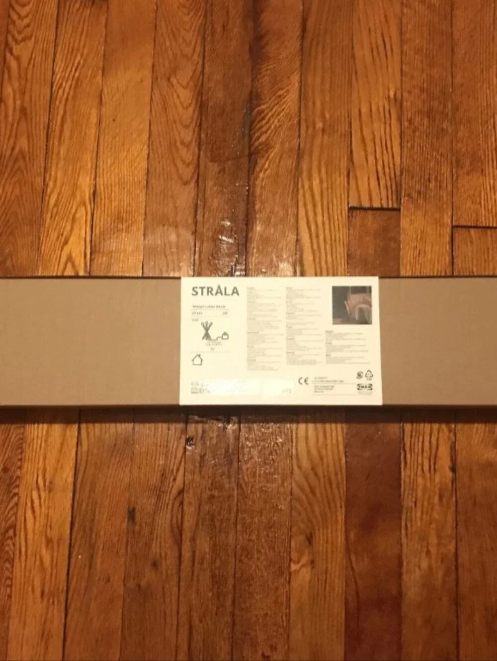 new IKEA STRALA floor light, matchstick-shaped wood